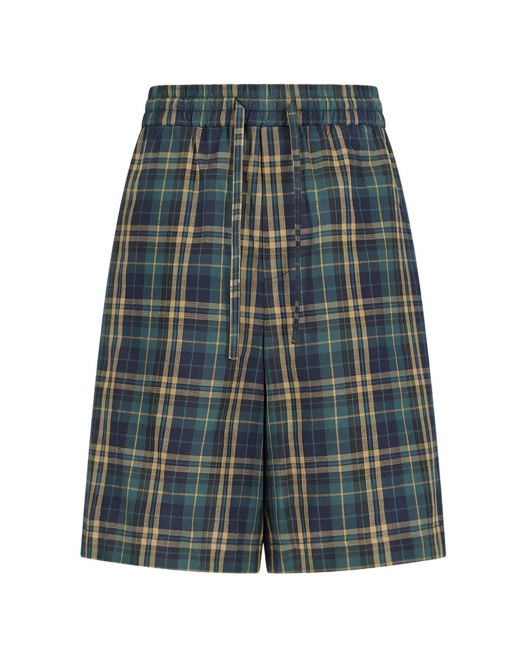 DARKPARK Gray Brad Japanese-Check Shorts for men