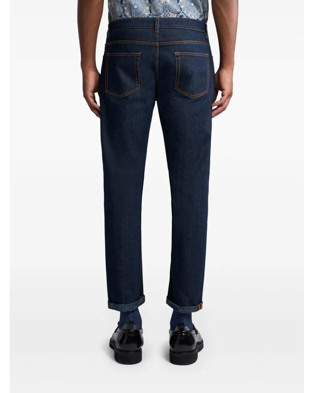 Etro Blue Five-Pocket Jeans for men