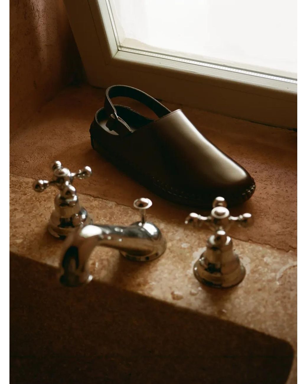 Hereu Brown Cargol Whipstitched Slingback Clogs for men