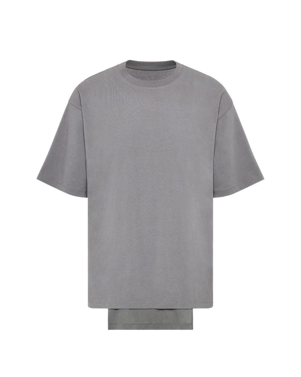 Maison Margiela Gray T-Shirt À Design Superposé for men