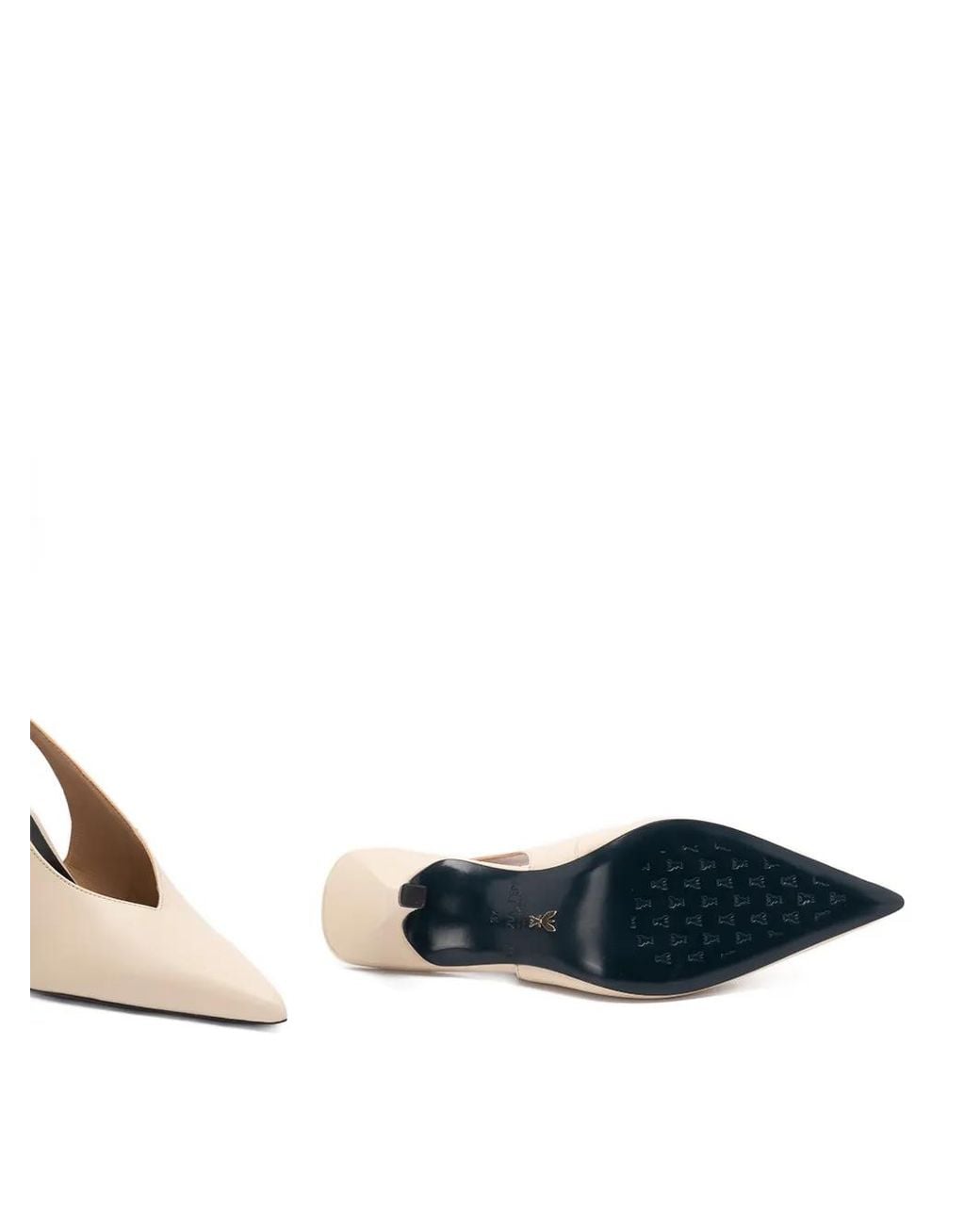 Patrizia Pepe White Leather Slingback Sandals