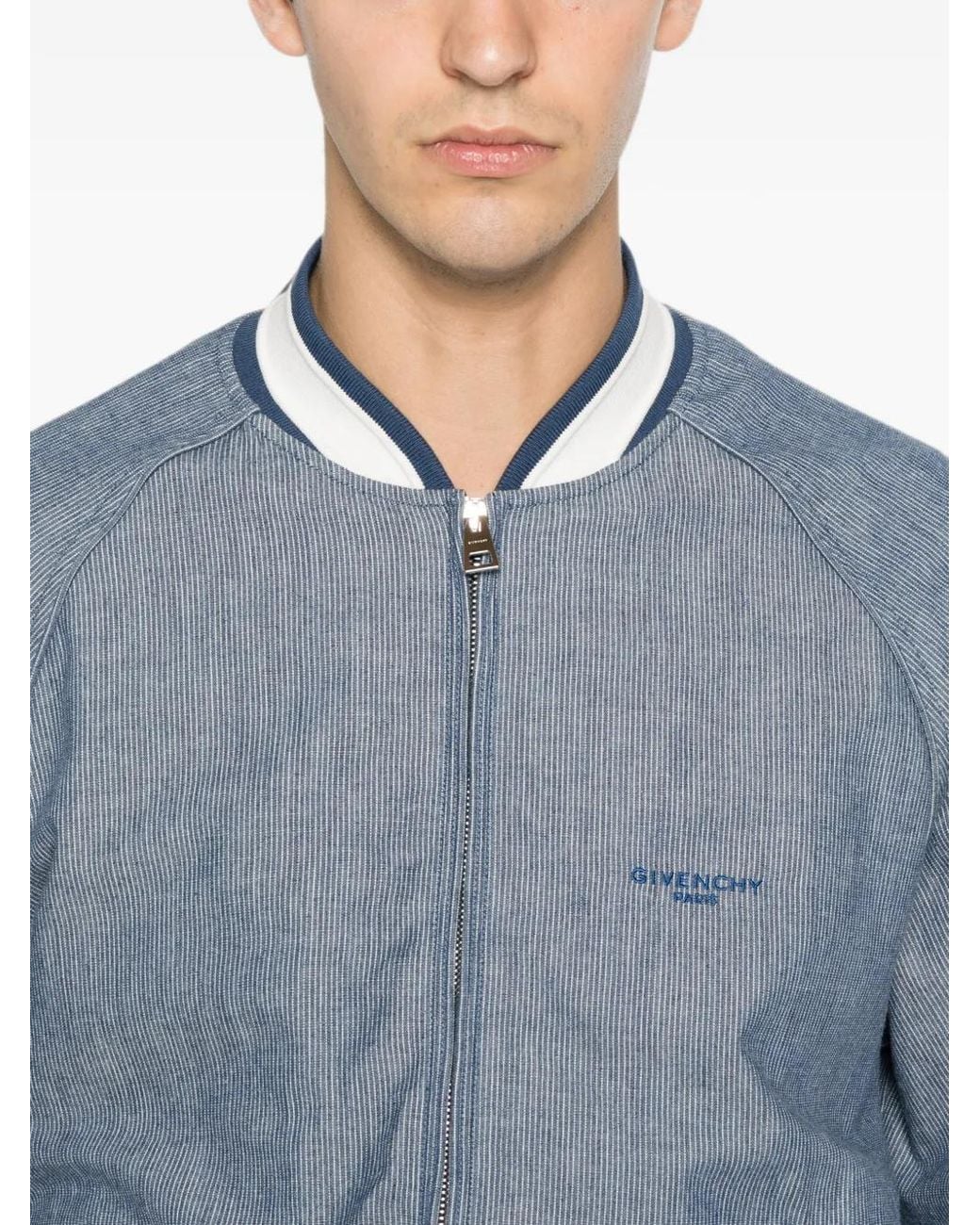 Givenchy Blue Striped Blouson for men