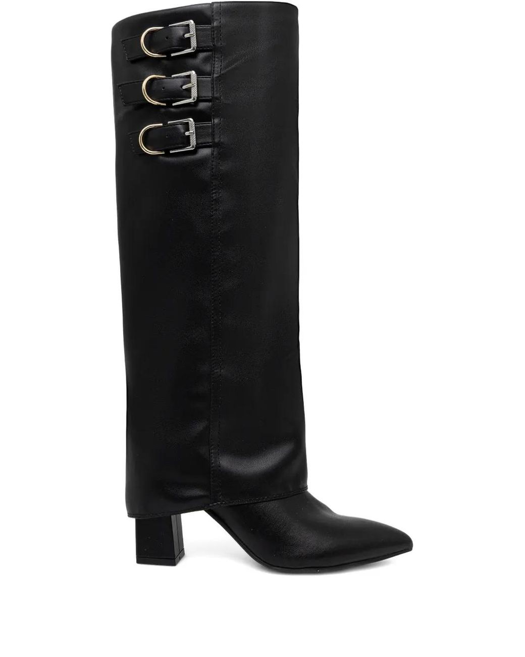 Guess Black 85Mm Garica Side-Buckles Boots