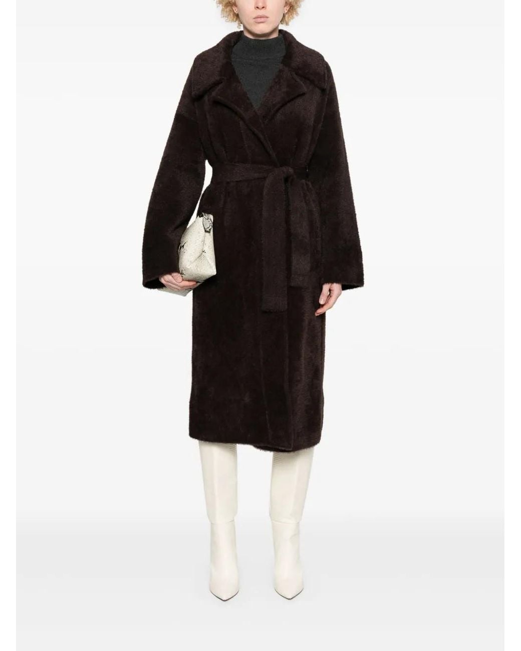 Pinko Black Uvaggio Fur With A Belt