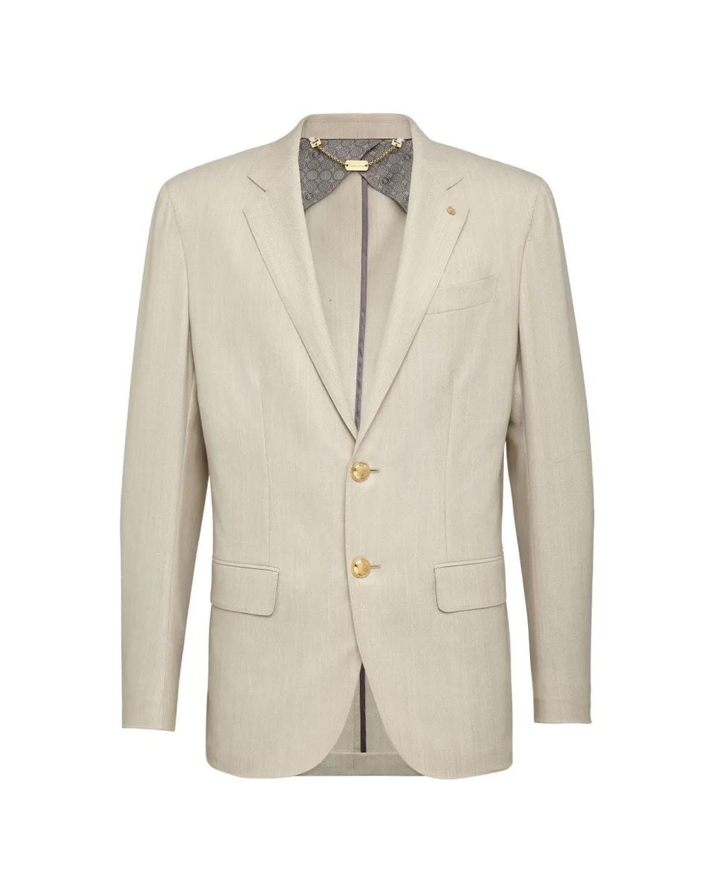 Billionaire White Statement Blazer for men