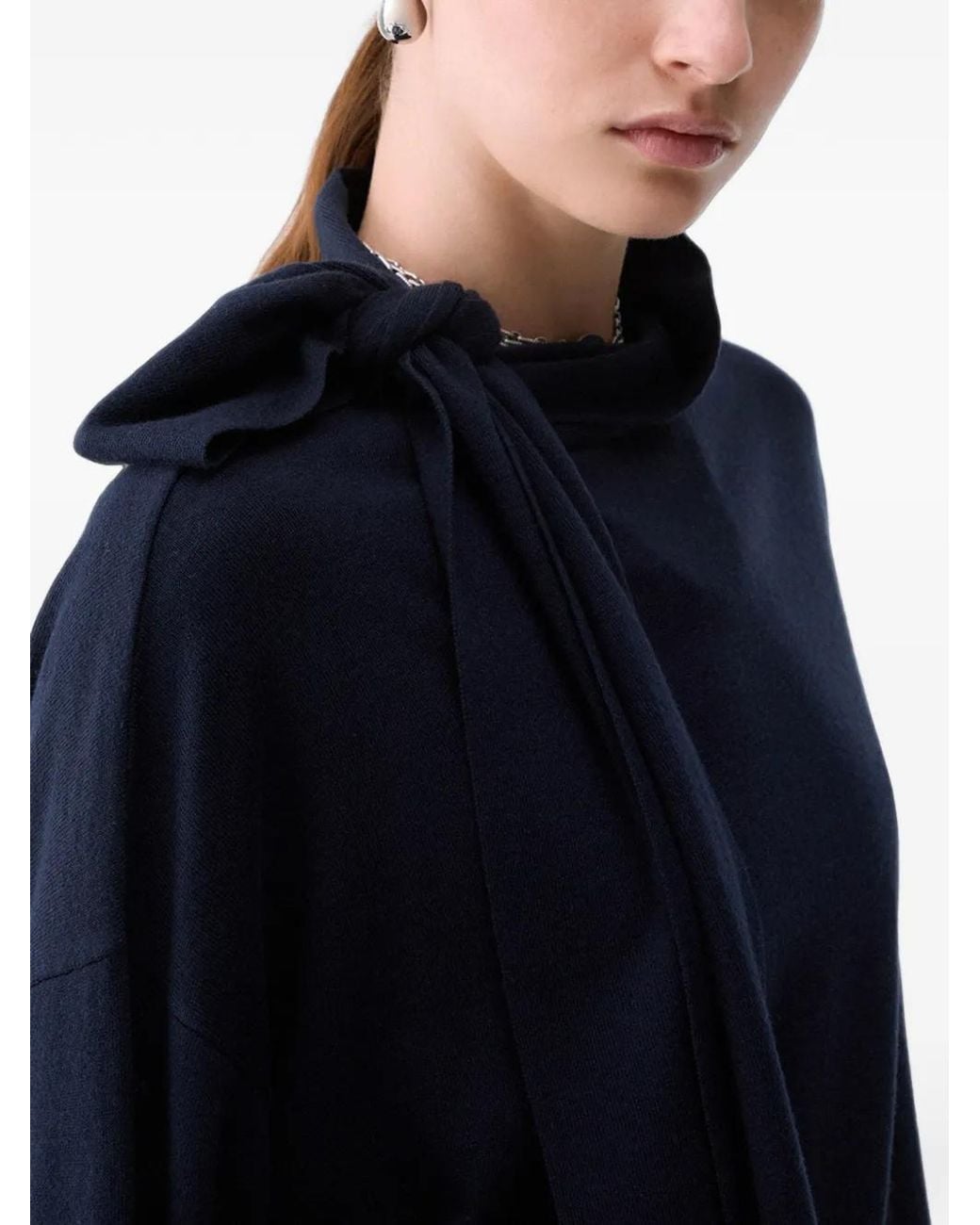 Liu Jo Blue Pull À Logo Strassé