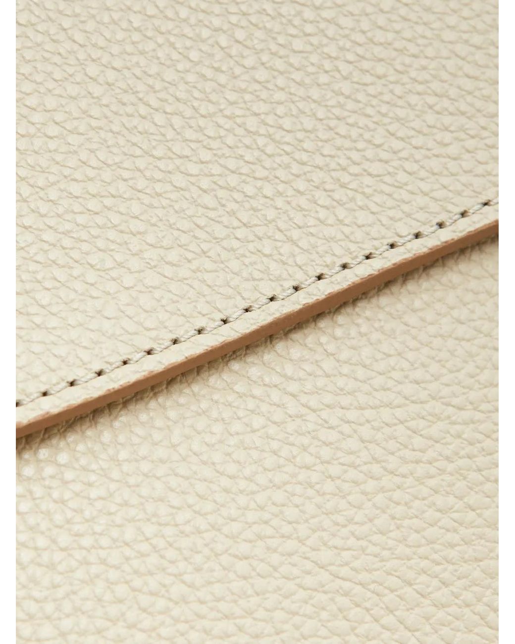 Atp Atelier White Arezzo Asymmetric Leather Shoulder Bag
