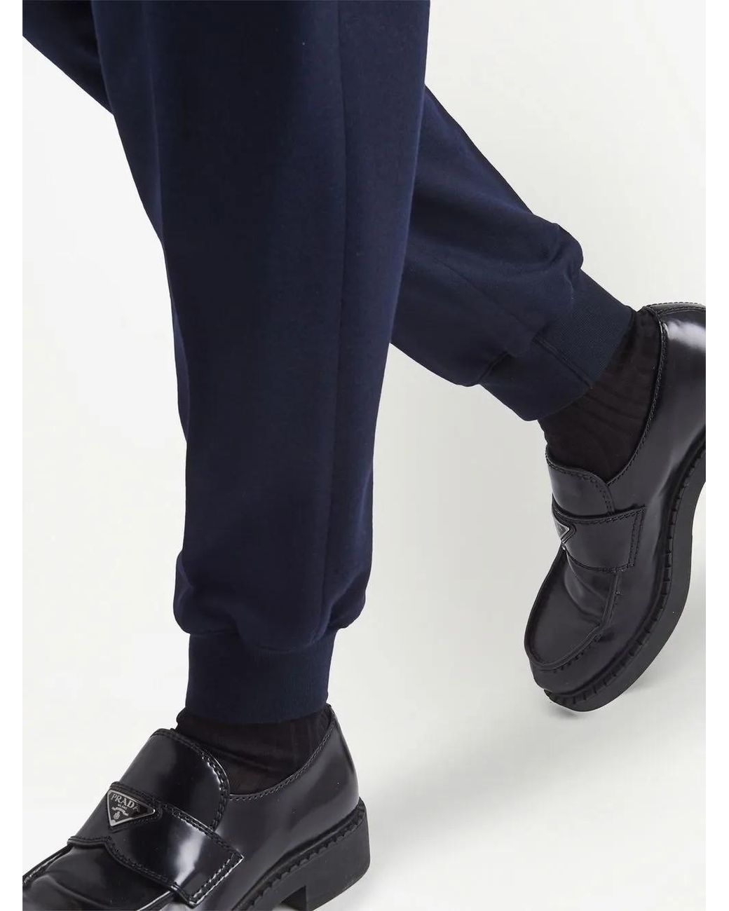 Prada Blue Wool Trousers for men