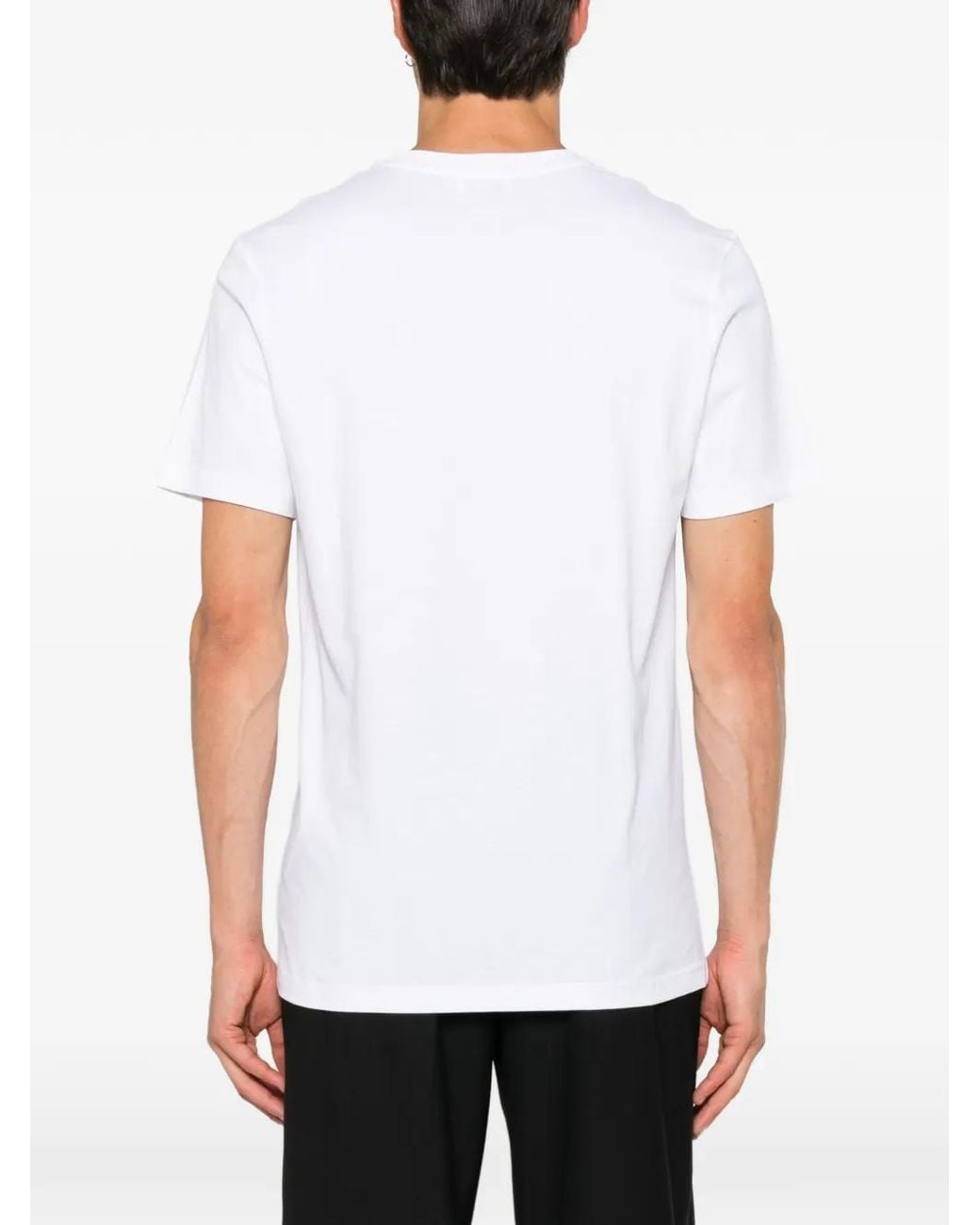 Moschino White Short-Sleeve T-Shirt With Playful Graphic for men