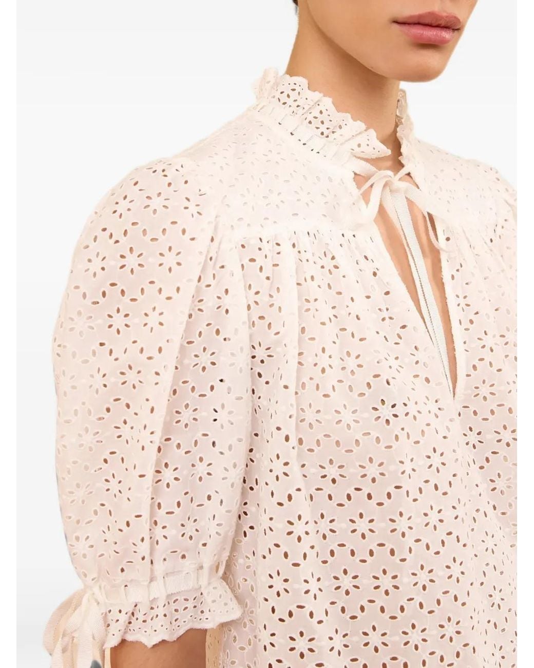 Ulla Johnson Blue Alouette Broderie-Anglaise Top