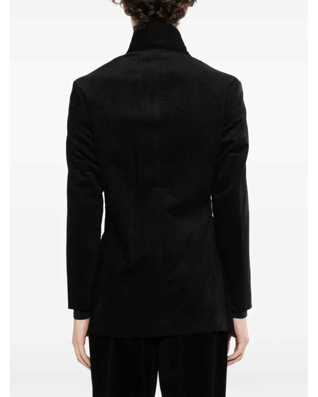 Rainmaker Black Shawl-Collar Belted Jacket for men
