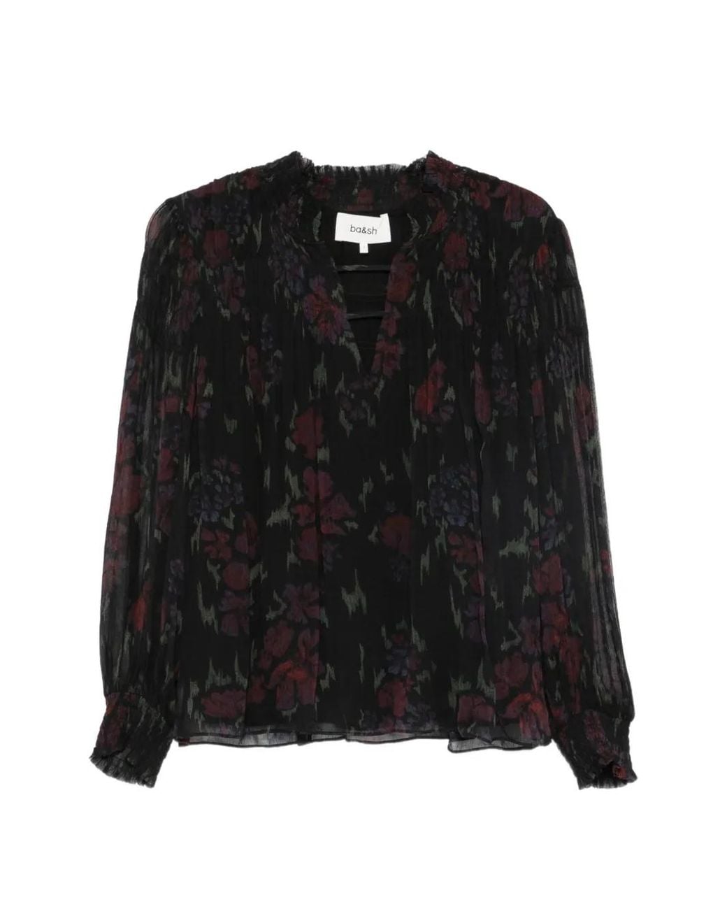Ba&sh Black Douce Bluse Mit Blumenprint