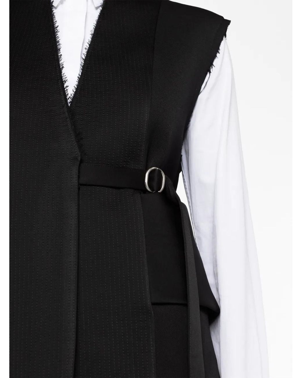 Chaleco Con Cinturón Jil Sander de color Black