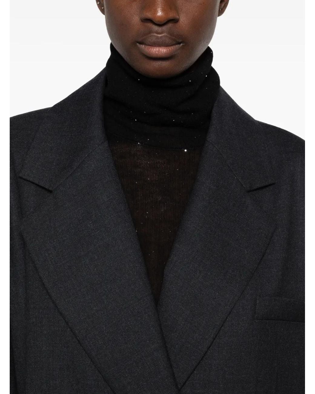 ELEH Black Double-Breasted Jacket