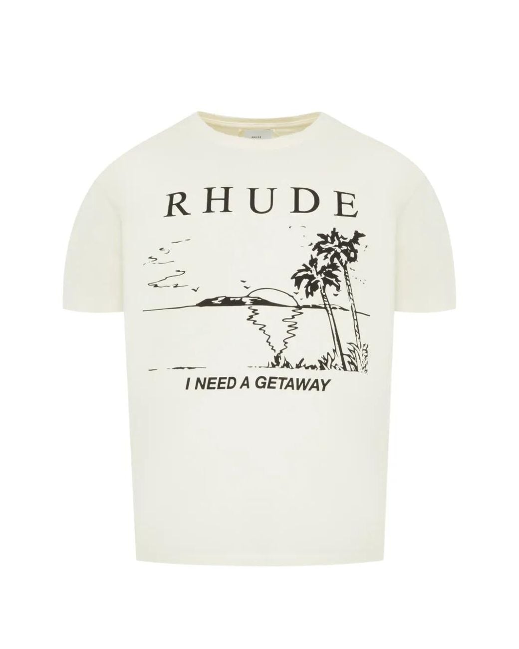 Rhude White I Need A Getaway T-Shirt for men