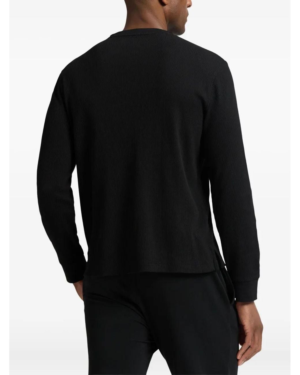 Polo Ralph Lauren Black Henley Sleep Top for men