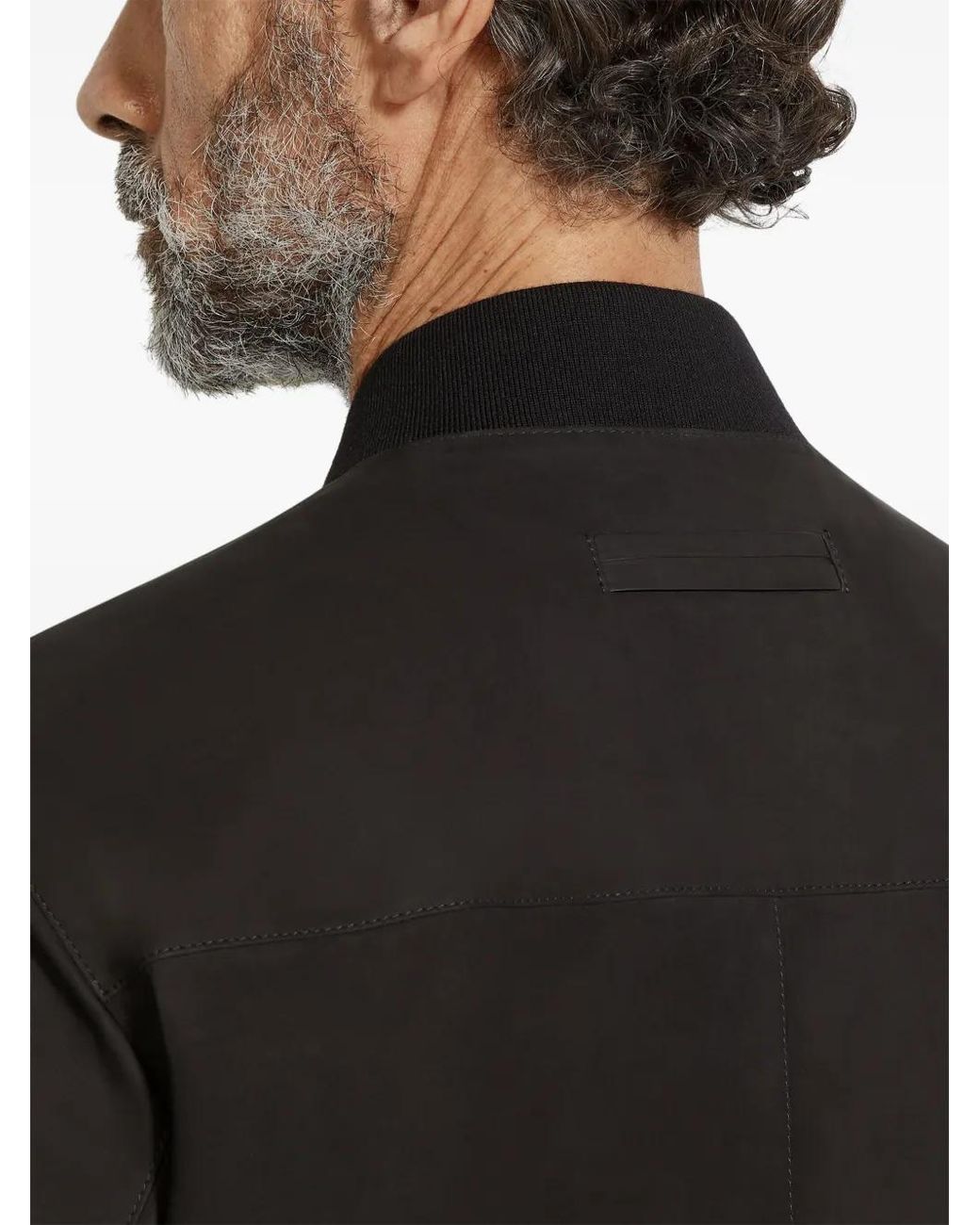 Zegna Black Secondskin Bomber Jacket for men