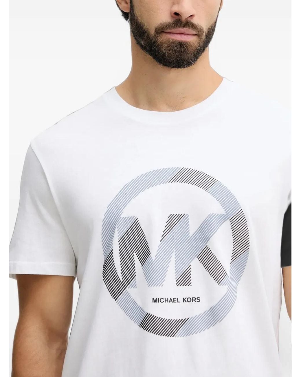 Michael Kors White Logo-Detail T-Shirt for men