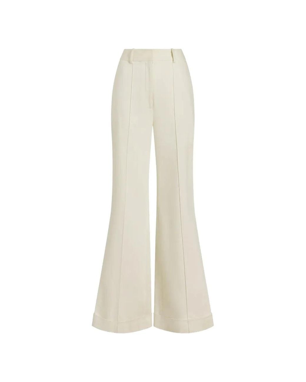 Adam Lippes White Deeda Wide-Leg Trousers