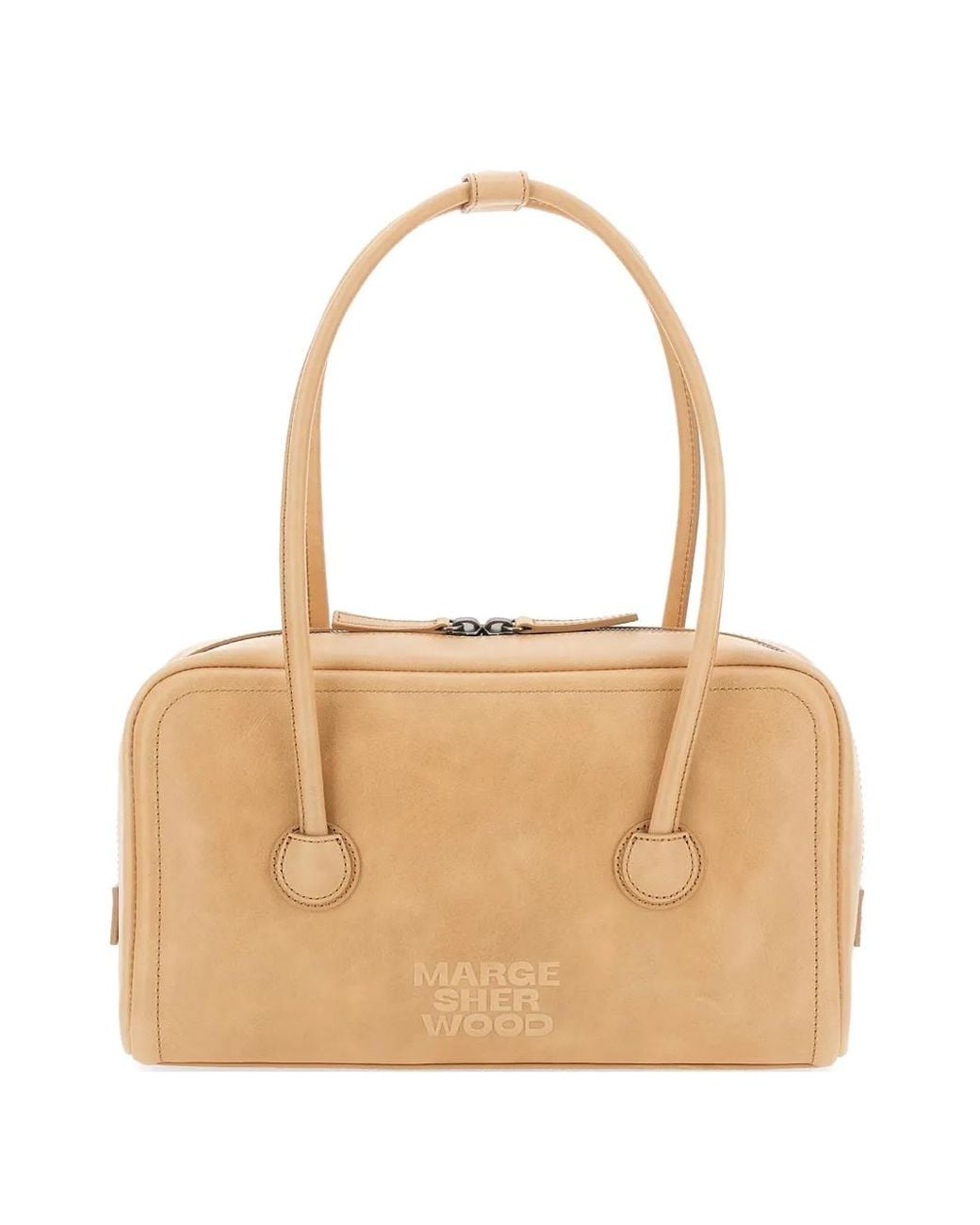 MARGE SHERWOOD Natural Soft Boston Ew Top Handle Shoulder Bag