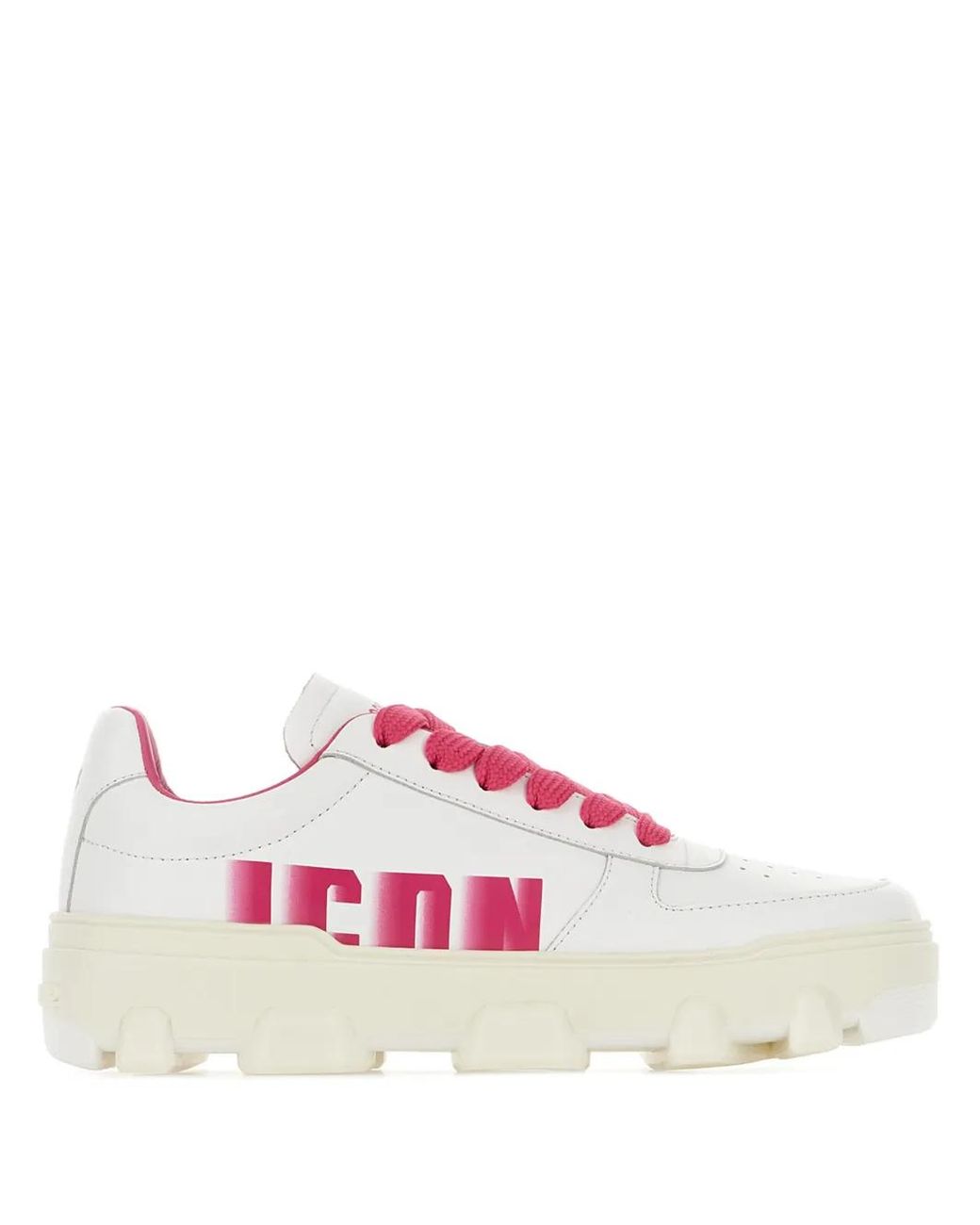 DSquared² Pink Leather Basket Sneakers
