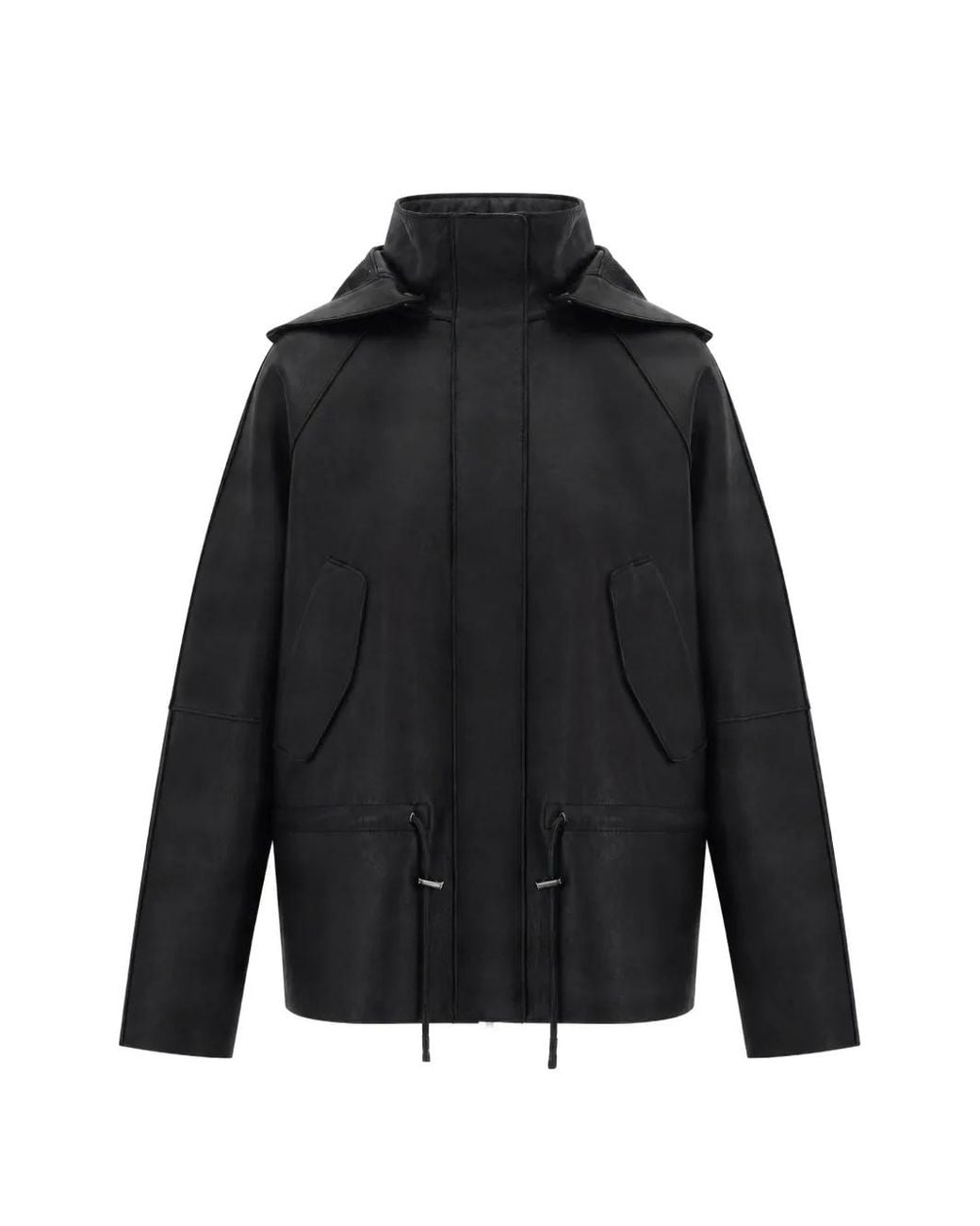 P.A.R.O.S.H. Black Drawstring Hooded Jacket