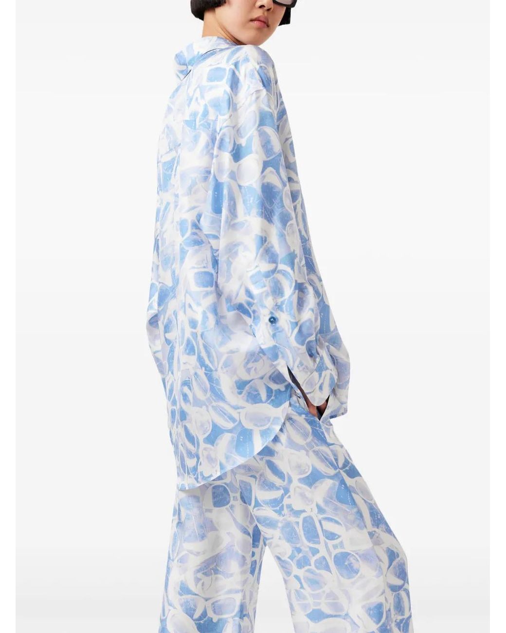 Stella McCartney Blue Sunglasses-Print Shirt