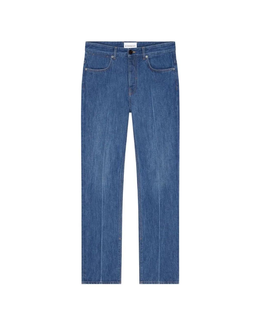 Jean Droit Délavé À Effet Froissé Givenchy pour homme en coloris Blue