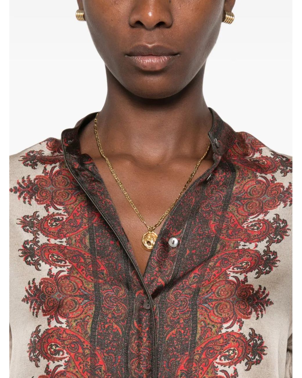Pierre Louis Mascia Pink Paisley-Print Silk Shirt