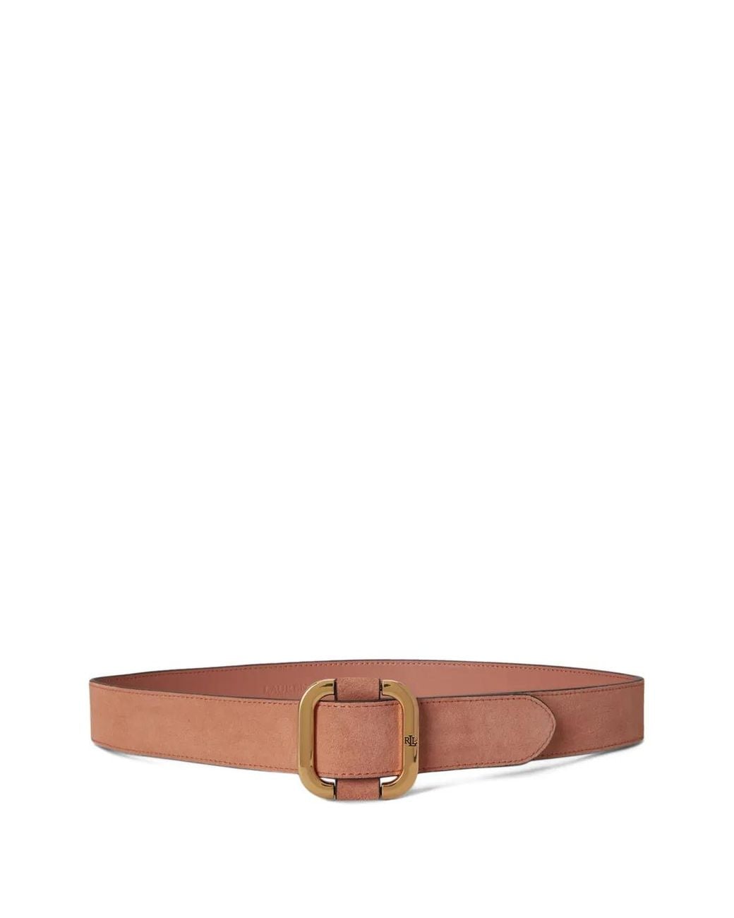 Ralph Lauren Brown Slide-Buckle Suede Belt