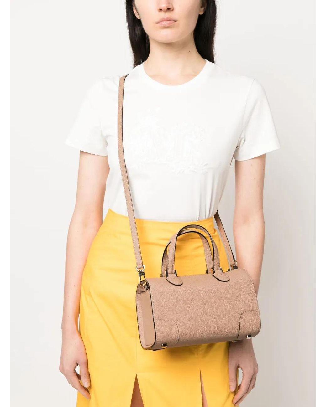 Valextra Natural Grained-Texture Leather Tote Bag
