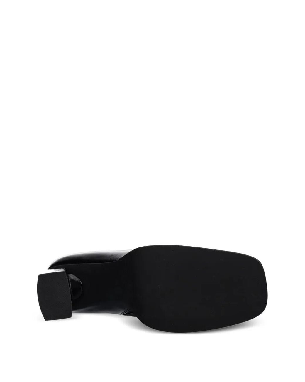 Jeffrey Campbell Black Square-Toe Zip-Up Ankle Boots