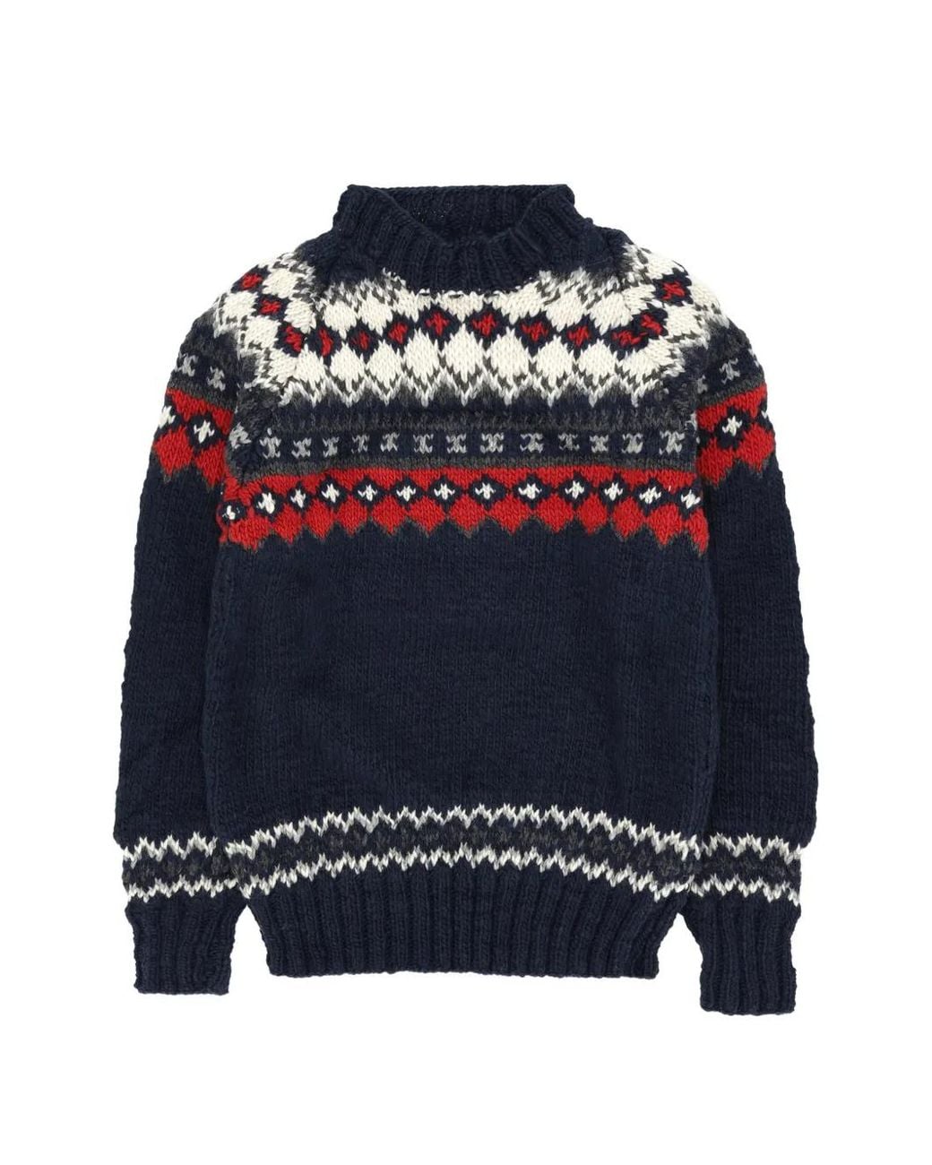 Fortela Blue Patterned Sweater for men