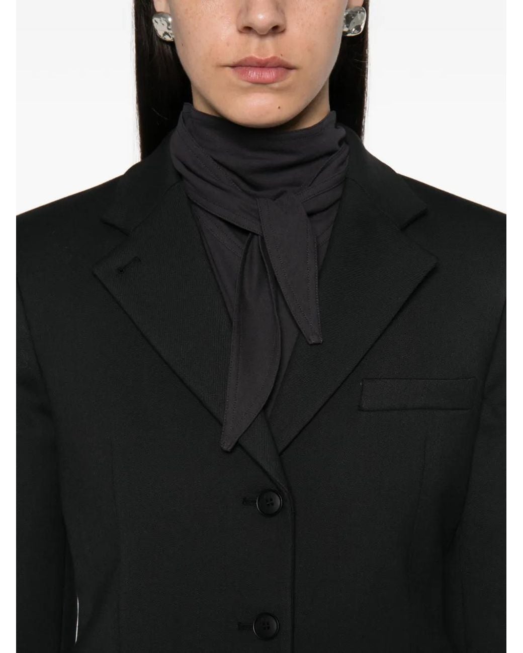 Almada Label Black Single-Breasted Tailored Jacket