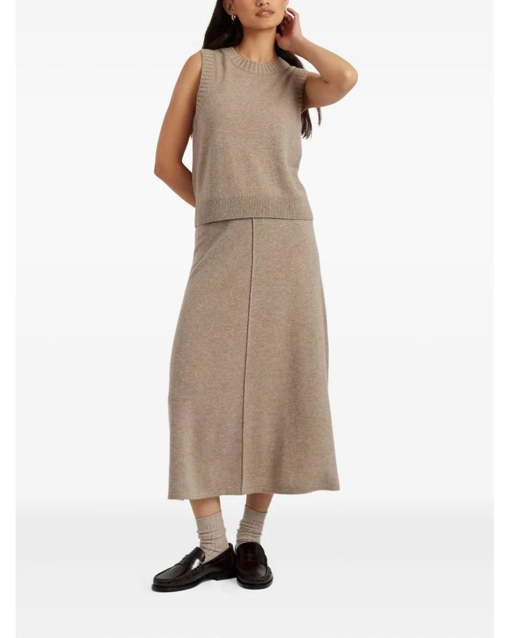 Chinti & Parker Natural Crew-Neck Tank Top