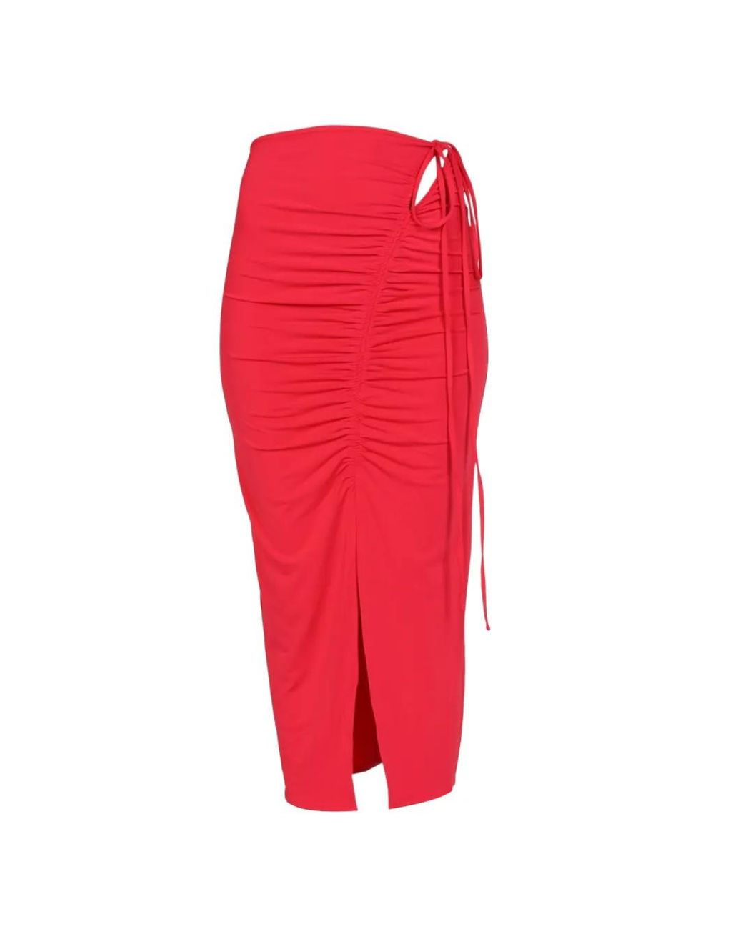 Self-Portrait Red Jersey Skirt