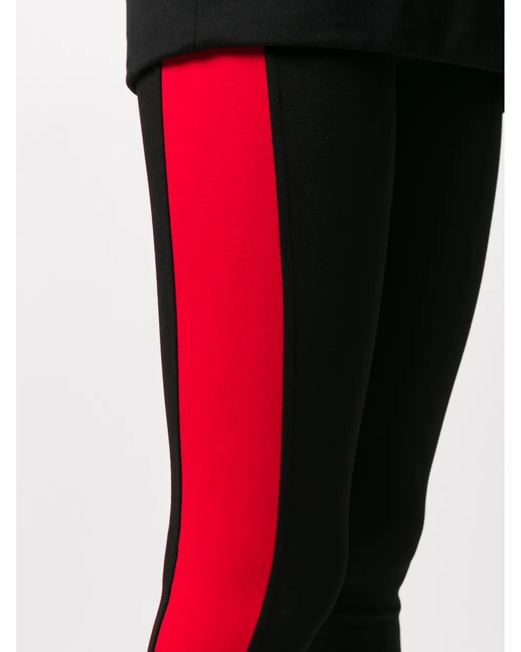 Leggins Con Detalles De Rayas Y Logo Karl Lagerfeld de color Black