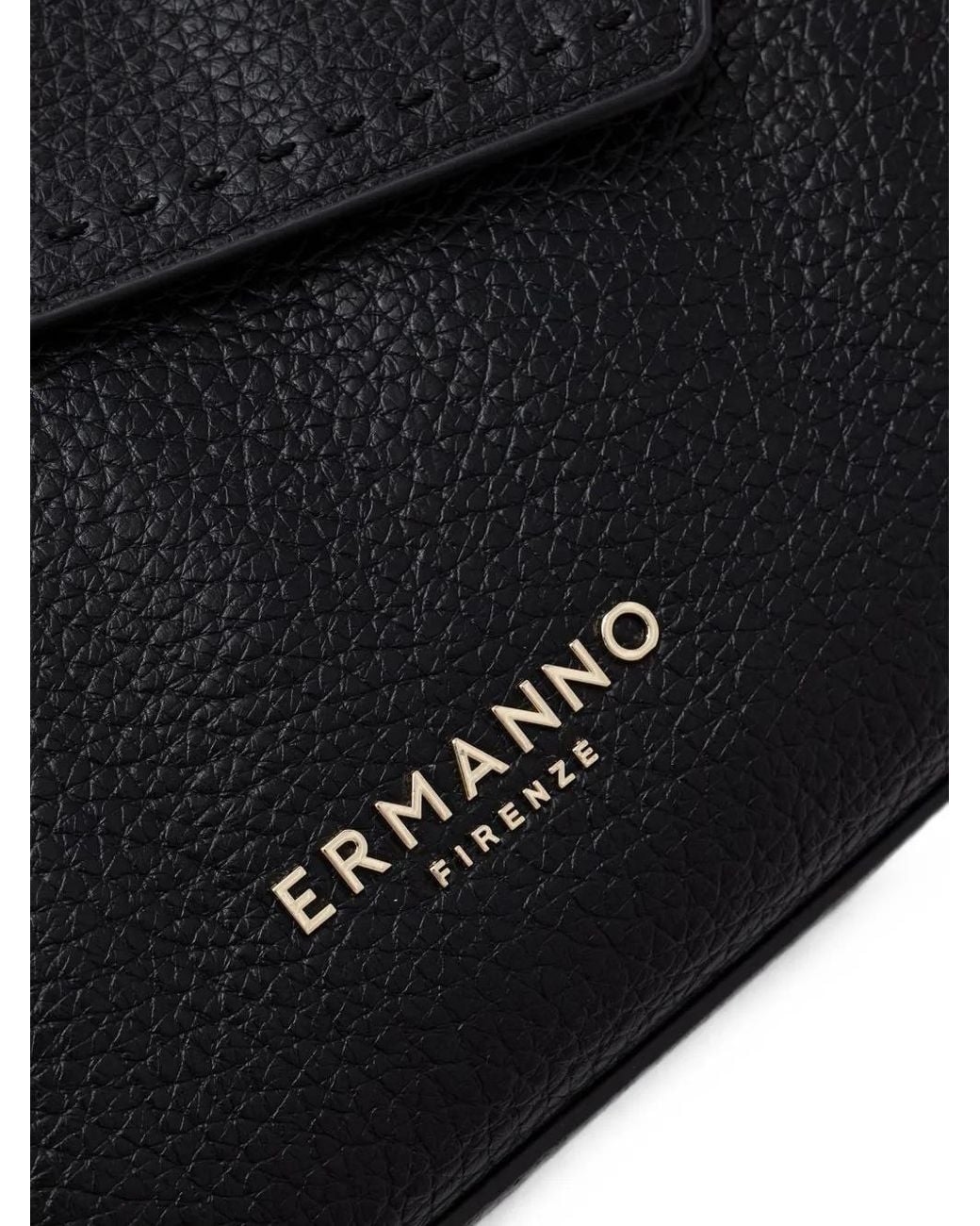ERMANNO FIRENZE Black Braided-Handle Two-Way Tote Bag