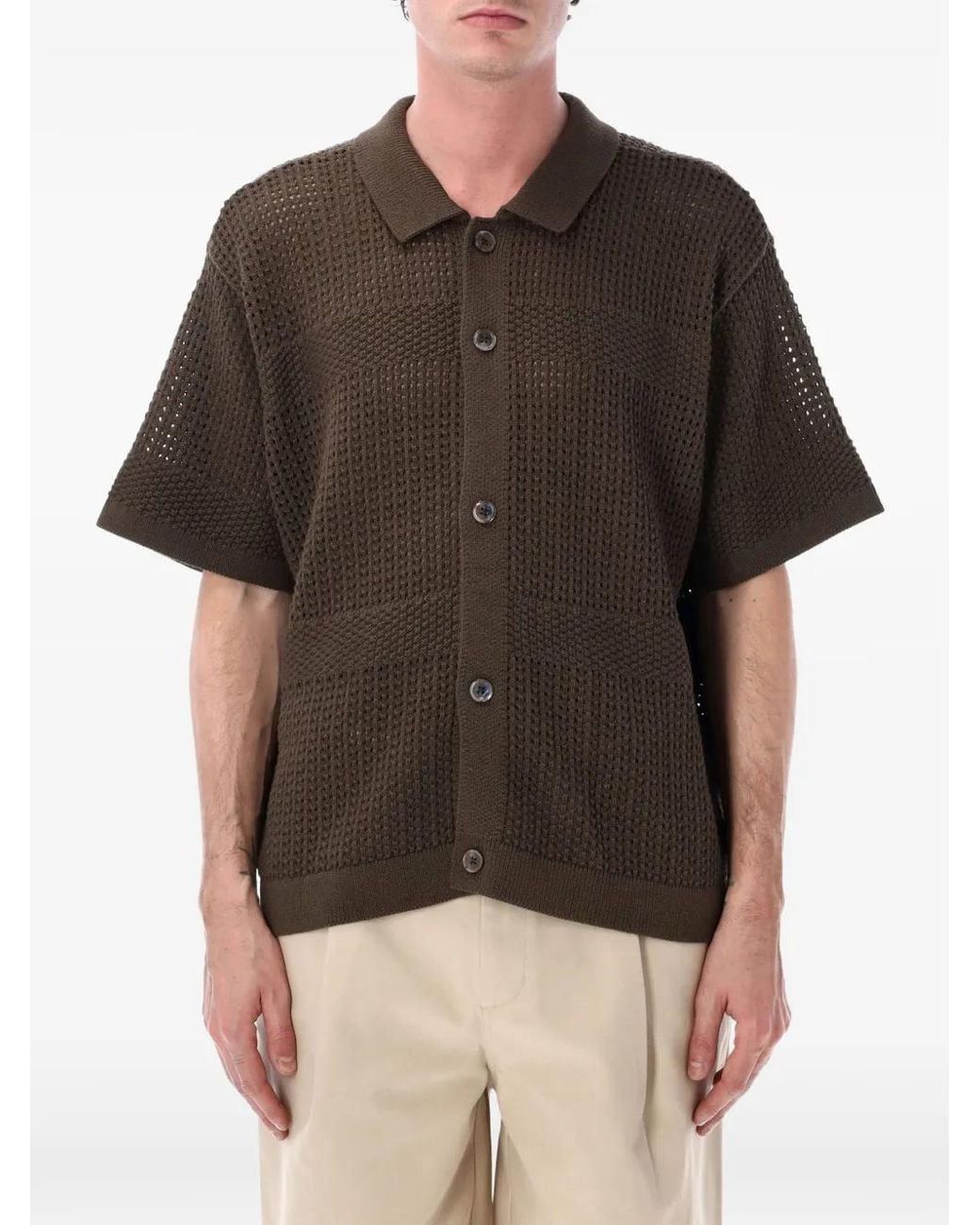 Obey Black Zach Waffle Knit Shirt for men