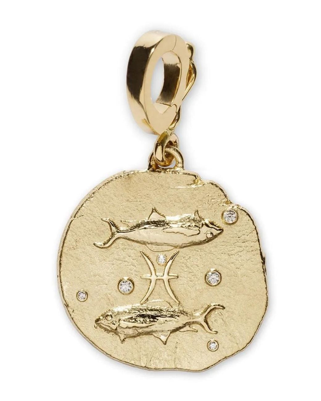 Azlee Metallic 18Kt Small Of The Stars Pisces Pendant Charm
