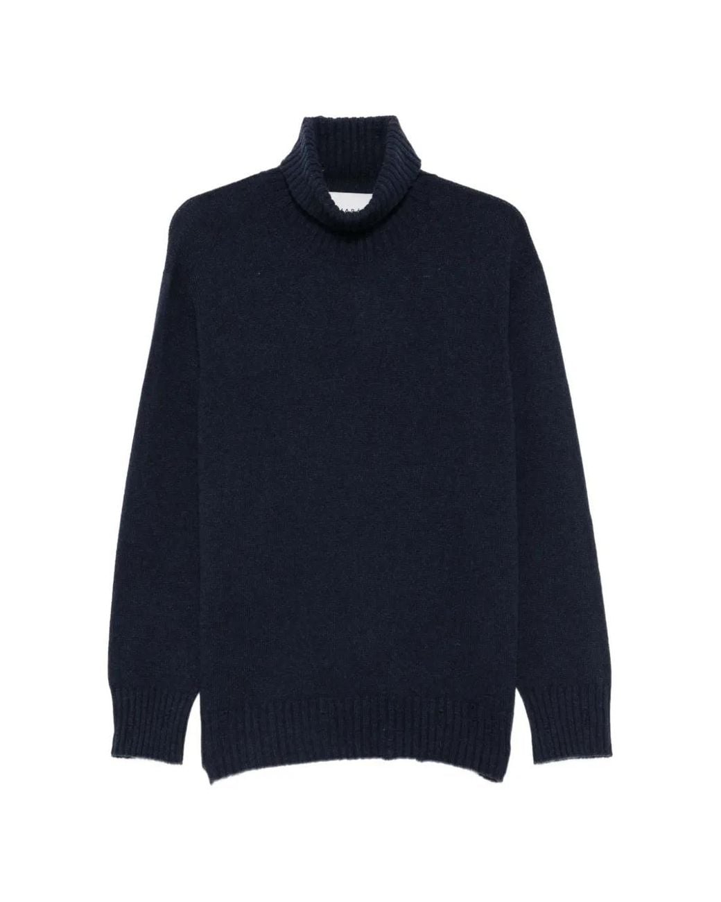 Amaranto Blue Roll-Neck Knitted Sweater for men