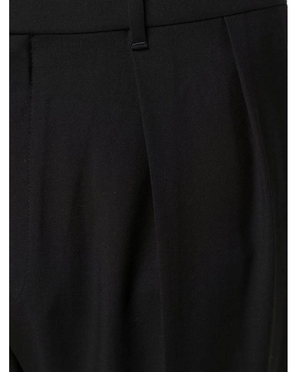 The Row Black Pleated Straight-Leg Tailored Trousers for men