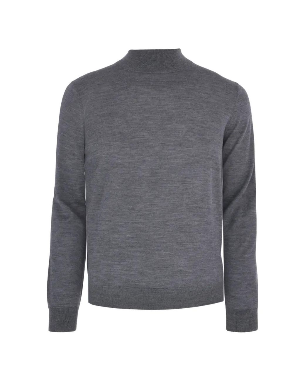 Corneliani Gray Melange Knit Shirt for men