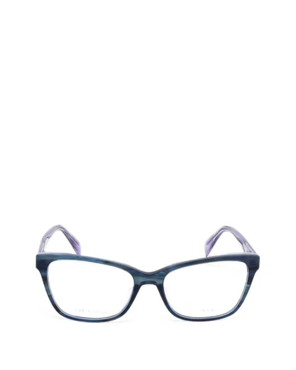 Rag & Bone Blue Geometric-Frame Glasses