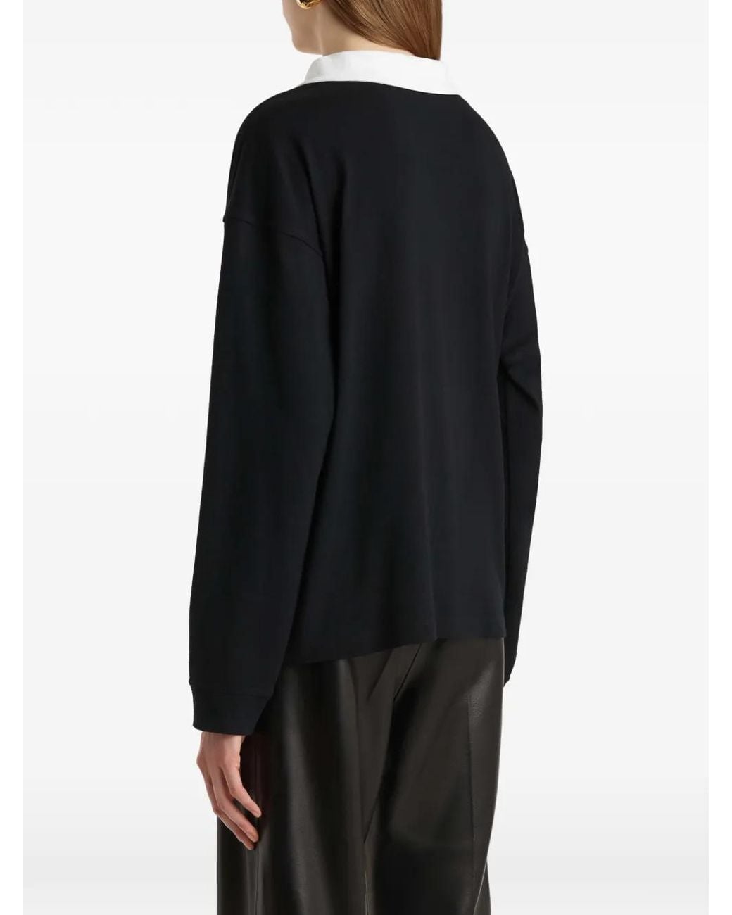 Khaite Black Faithful Button-Up Polo