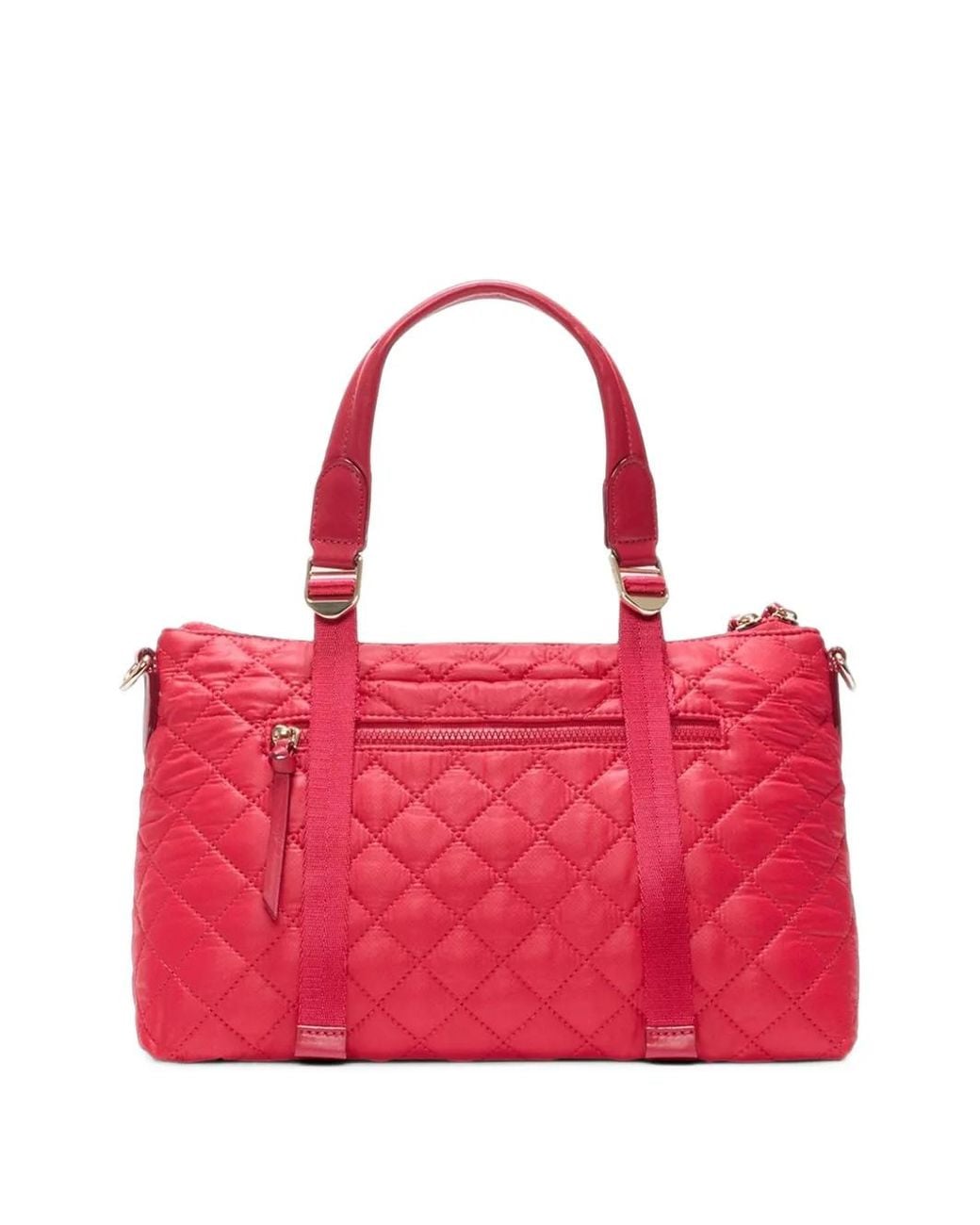 MZ Wallace Red Small Park Quilted Leather Tote Bag