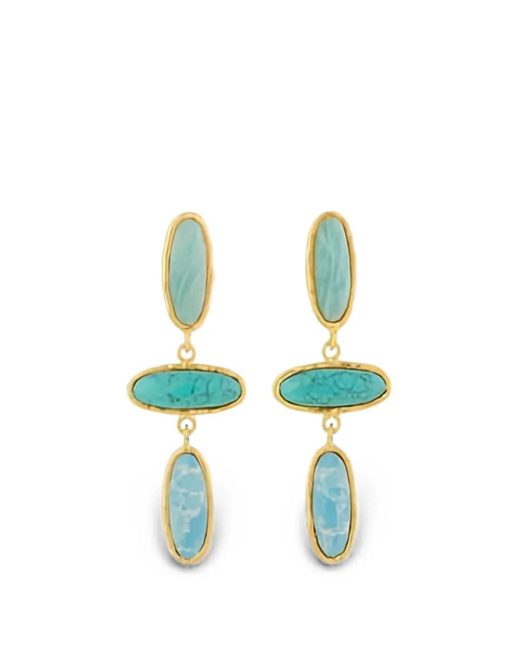 Sylvia Toledano Blue Stone-Embellished Drop Earrings