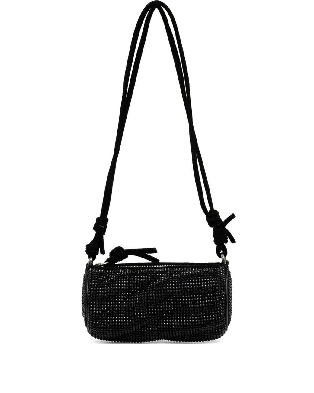 Fiorucci Black Mella Rhinestone-Embellished Mini Bag