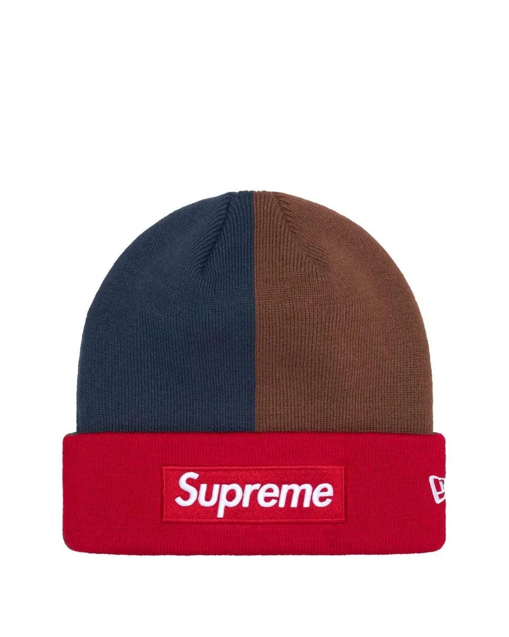Supreme Red X New Era Box Logo Beanie