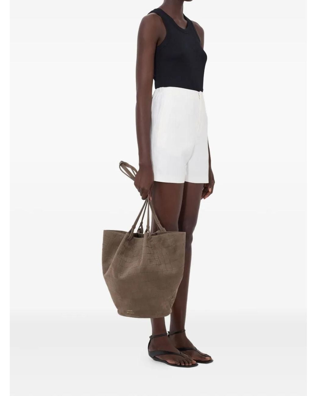 Loulou de Saison White Ivan Elasticated Shorts